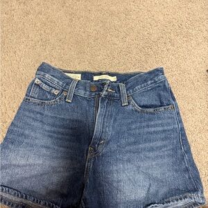 Levi’s Blue Denim High-Waisted Shorts